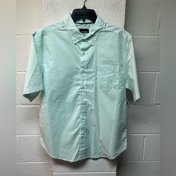 Basic Editions Mint Green Casual Button Down Shirt. Size Large - Picture 1 of 5